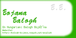 bojana balogh business card